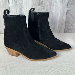 Lisa Vicky Black Suede Ankle  -8.5